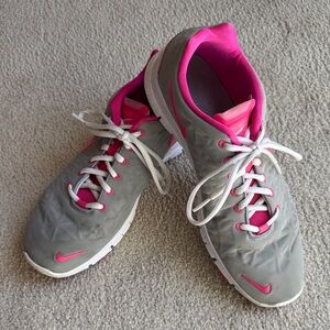 Nike FREE Women's Athletic Shoes in Gray and Pink